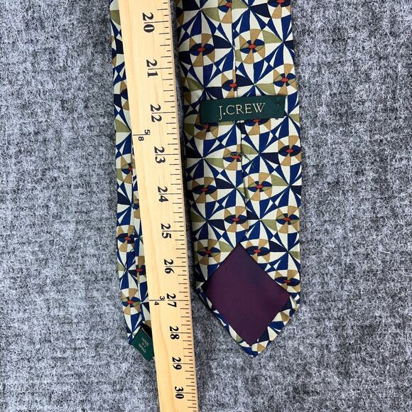 J Crew Tie Mens Silk USA made 58" 3" Business‎ Professional Vintage Abstract - Picture 7 of 9